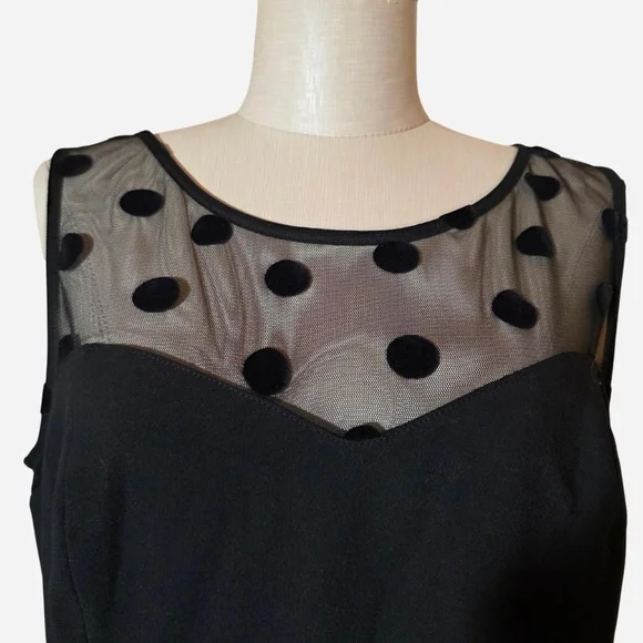 *NWT* LC Lauren Conrad Black Sheath Mini Dress Crew Neck Sleeveless. Sz 12 - Picture 2 of 7